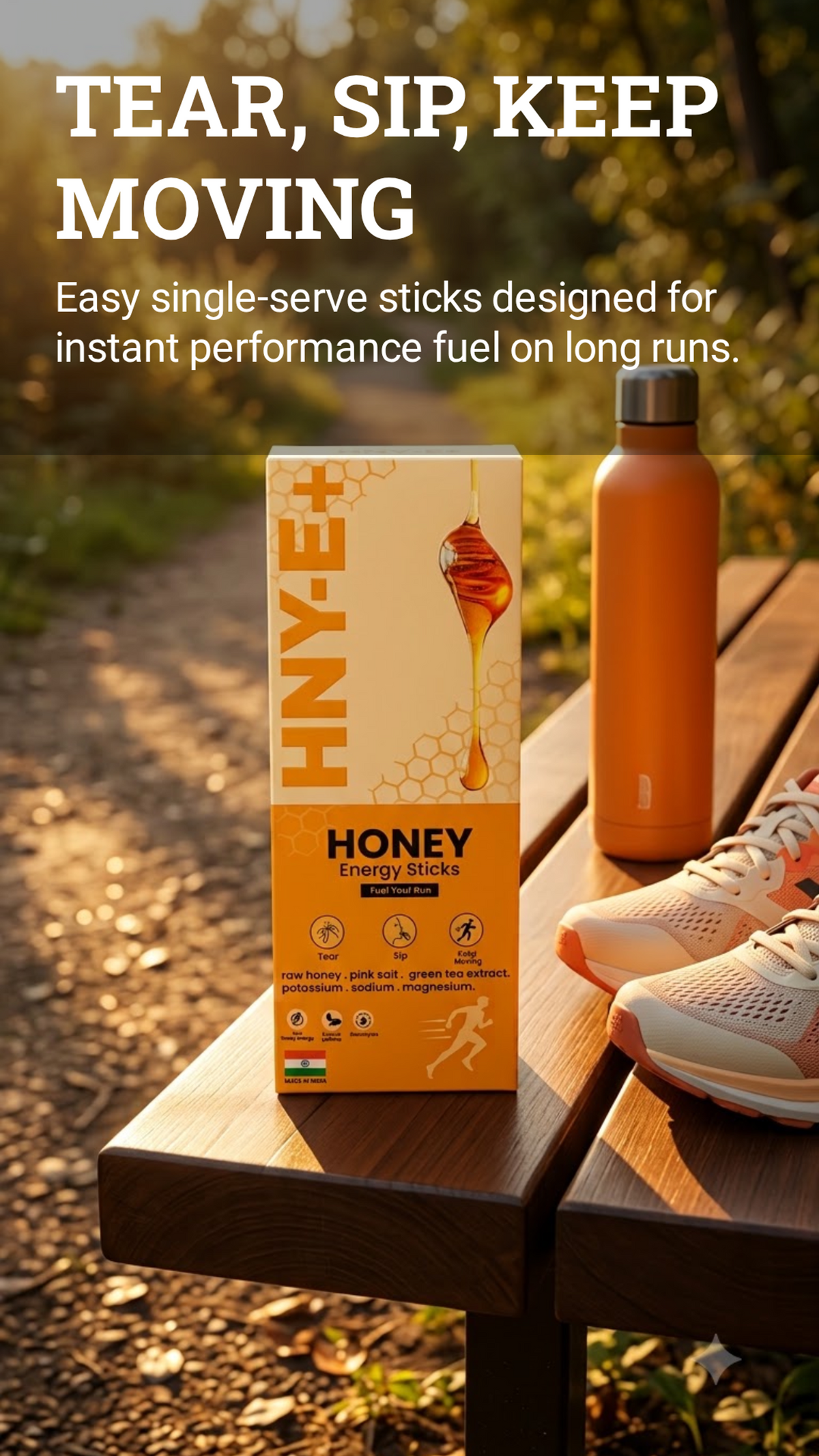 HNY-E+ Energy Honey Sticks — 5 Sticks
