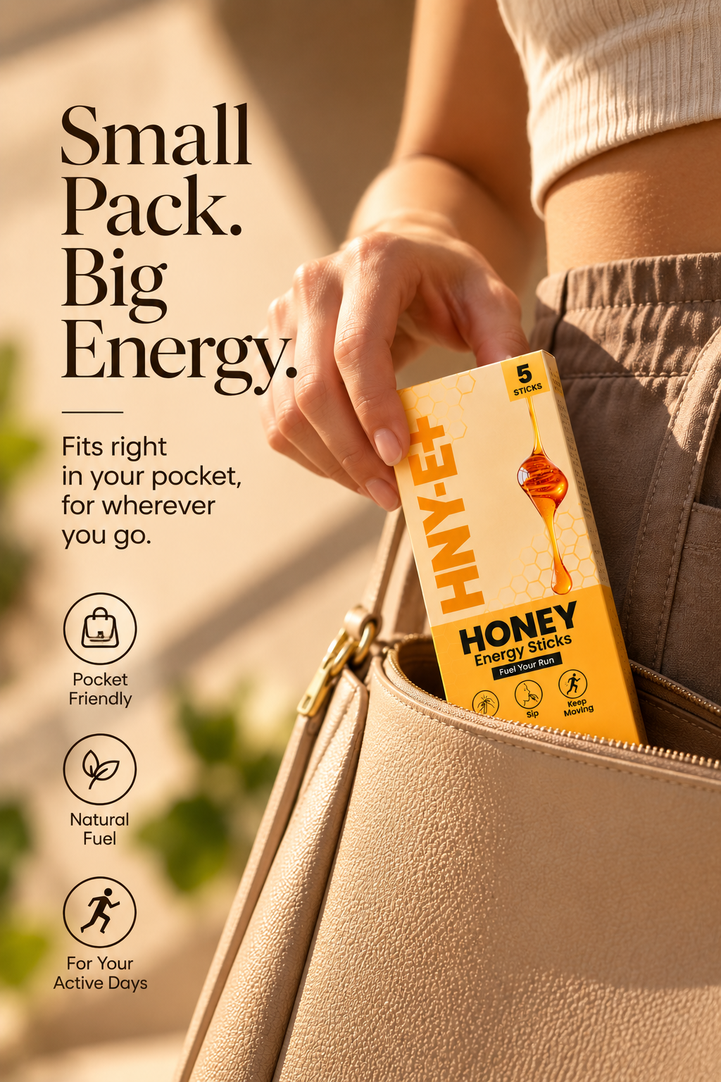 HNY-E+ Energy Honey Sticks — 5 Sticks